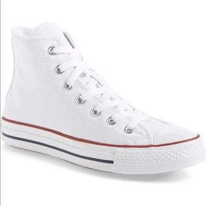 Converse White Hi-Tops 5.5